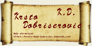 Krsto Dobrišerović vizit kartica